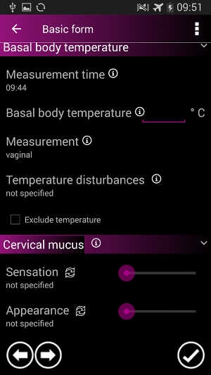 LadyCycle App Ovulation Signs